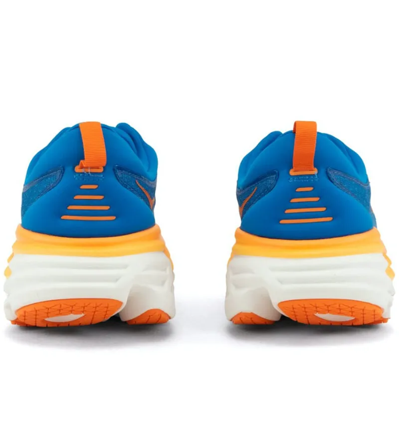 Hoka One One Men's Bondi 8 Coastal Sky/Vibrant Orange - WIDE-3